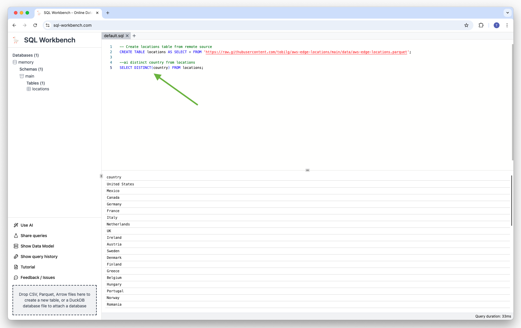 AI autogenerated query